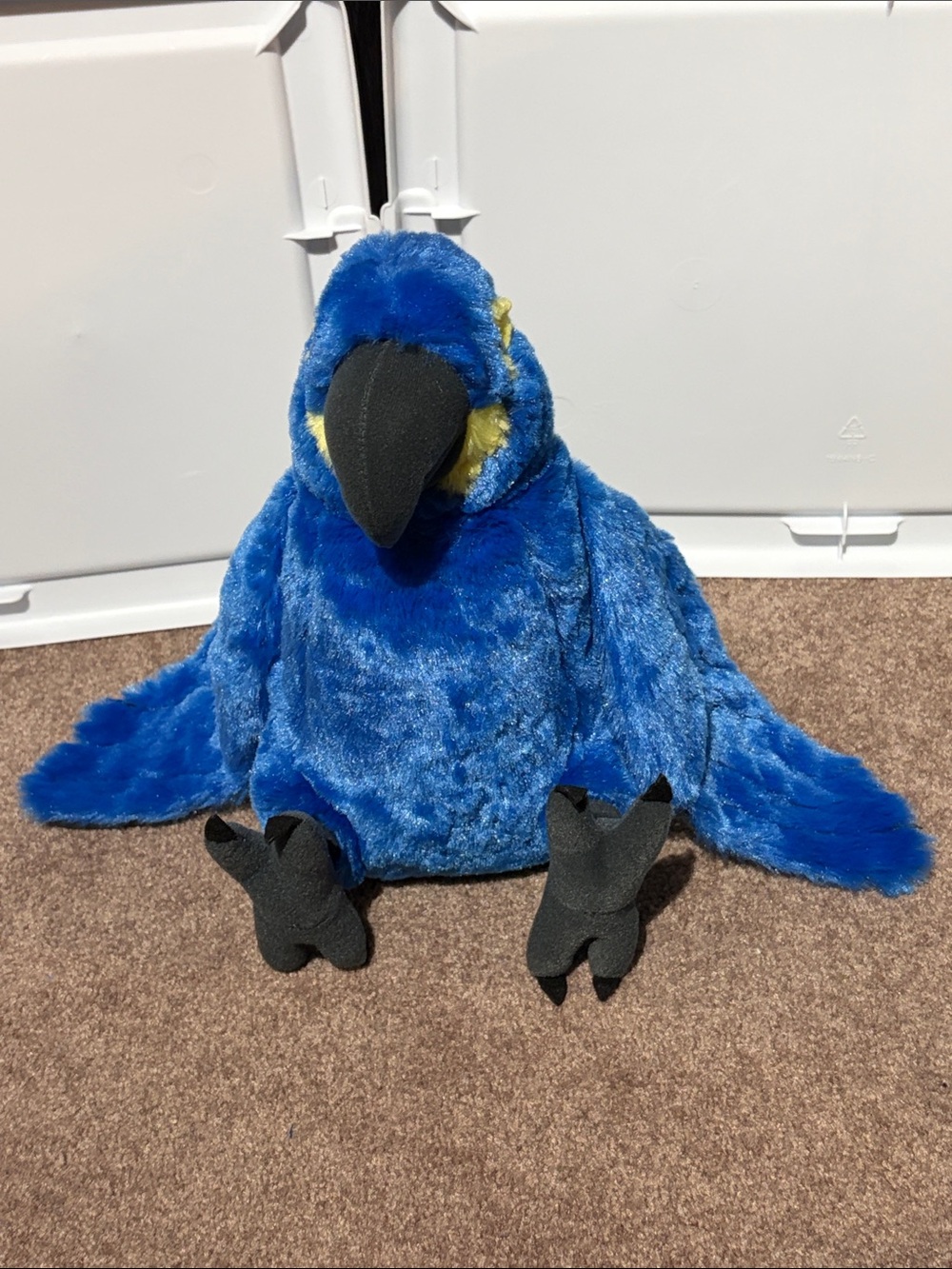 Blue Plush Parrot Bird Toy - Soft Stuffed Pet Plush